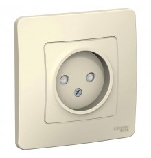 Blanca Молочный С/У Розетка без заземления со шторками, 16А, 250В  BLNRS000112  SE