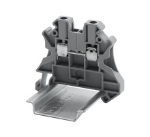 Клемма проходная, винтовой зажим, 2 точки подключения, 2.5 кв.мм, серая  TUR-2.5R  DKC