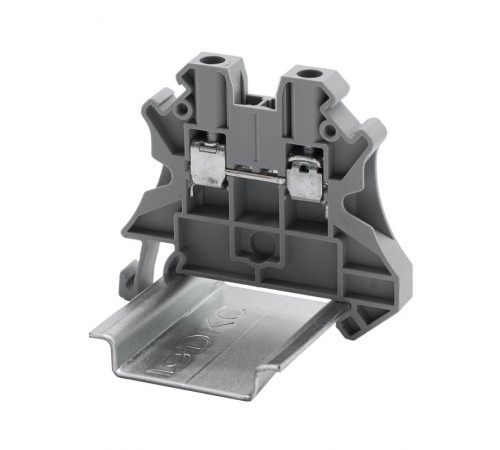 Клемма проходная, винтовой зажим, 2 точки подключения, 2.5 кв.мм, серая  TUR-2.5R  DKC