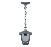 Светильник садово-парковый NOF-P08-GR-IP44-E27 (4 грани подвесной серый)  80465   Navigator