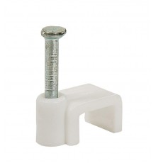 Скоба для кабеля плоская Б5 мм (50 шт) - пакет  103655  Tech-KREP