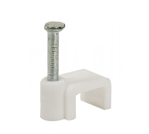 Скоба для кабеля плоская Б5 мм (50 шт) - пакет  103655  Tech-KREP