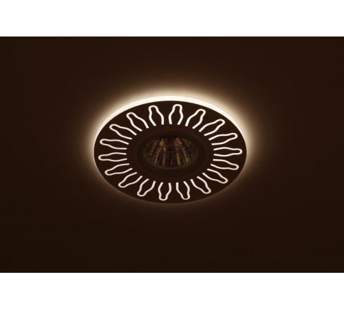 Светильник точечный встраиваемый DK LD31 WH декор cо светодиодной подсветкой MR16, 220V, max 11W, белый  Б0036500  ЭРА