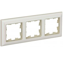BRITE Рамка 3-ая РУ-3-Бр бежевый/жемчуг  BR-M32-12-1-K10  IEK