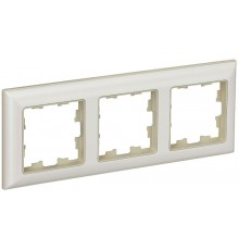 BRITE Рамка 3-ая РУ-3-Бр бежевый/жемчуг  BR-M32-12-1-K10  IEK