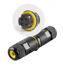 Соединитель-коннектор для проводов трехконтактный, водонепроницаемый, LD519  49112  STEKKER