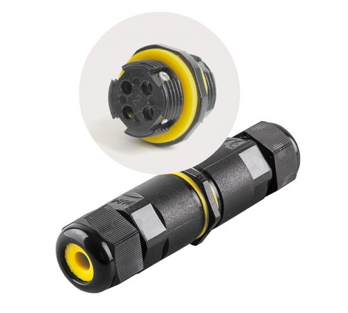 Соединитель-коннектор для проводов трехконтактный, водонепроницаемый, LD519  49112  STEKKER