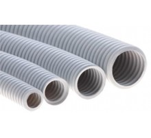 Труба HFFR гофрир. легкая, с зондом,без галогена, трудногорючая, цвет серый, диам 25 мм  20125HFR  Ecoplast