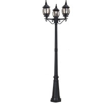 Светильник садово-парковый 8115 3*100W 230V E27 400*580*2120мм черный  11214  FERON