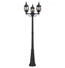 Светильник садово-парковый 8115 3*100W 230V E27 400*580*2120мм черный  11214  FERON