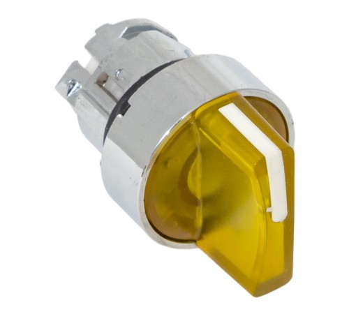 Исполнительный механизм переключателя ХB4 желтый на 2 положения возвратный без фиксации, с подсветкой с короткой ручкой EKF PROxima    XB4BD2L-Y   E