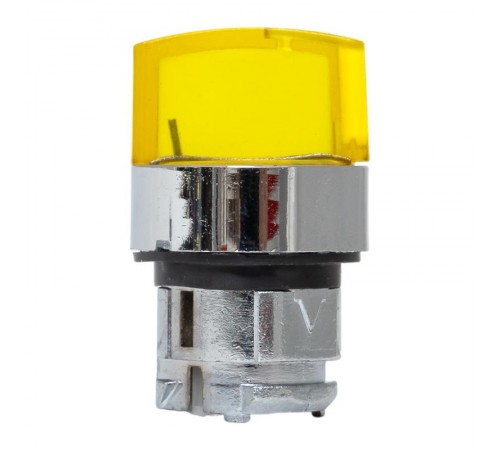 Исполнительный механизм переключателя ХB4 желтый на 2 положения возвратный без фиксации, с подсветкой с короткой ручкой EKF PROxima    XB4BD2L-Y   E