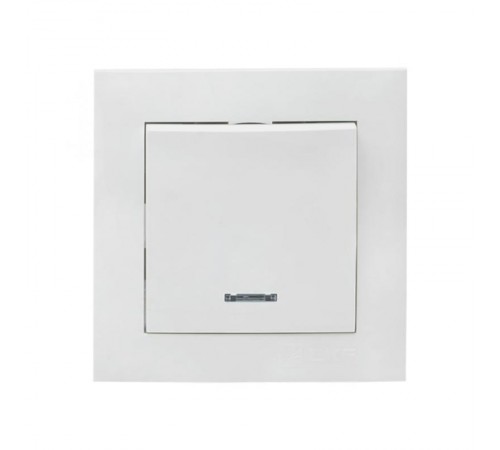 Валенсия выключатель 1-кл. 10А белый с индикатором EKF PROxima   EWV10-121-10   EKF