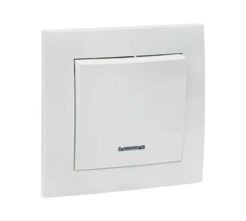 Валенсия выключатель 1-кл. 10А белый с индикатором EKF PROxima   EWV10-121-10   EKF