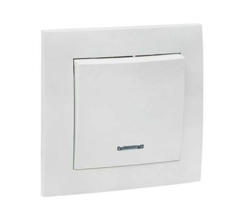 Валенсия выключатель 1-кл. 10А белый с индикатором EKF PROxima   EWV10-121-10   EKF