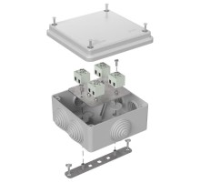 Коробка огнестойкая для о/п 40-0300-FR1.5-8 Е15-Е120 RAL7035 100х100х50 (14 шт/кор) серая  40-0300-7035-FR1.5-8  Промрукав
