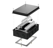 Коробка огнестойкая для о/п 40-0330-FR10.0-40 Е15-Е120 RAL9005 260х175х90 (7 шт/кор) черная  40-0330-9005-FR10.0-40  Промрукав