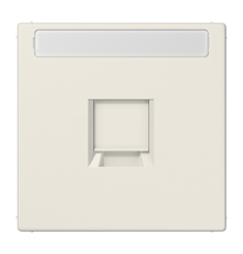 Плата (фиксация защёлкиванием) для одного модуля с полем для надписи; термопласт; слоновая кость  LS1969-15NAWE  Jung