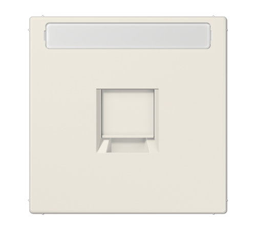 Плата (фиксация защёлкиванием) для одного модуля с полем для надписи; термопласт; слоновая кость  LS1969-15NAWE  Jung