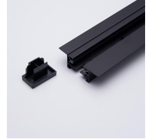 Шинопровод осветительный встраиваемый для трековых светильников, черный, 2м, в наборе токовод, заглушка, крепление, CAB1004  10354  Feron