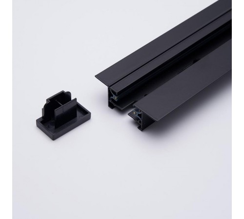 Шинопровод осветительный встраиваемый для трековых светильников, черный, 2м, в наборе токовод, заглушка, крепление, CAB1004  10354  Feron