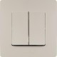 Etika Слоновая кость Выключатель 2-х клавишный, 10А, винтовые клеммы  672302  Legrand