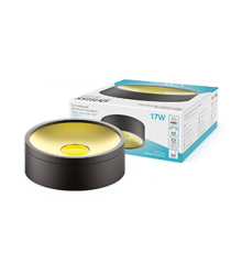 Светильник светодиодный накладной Overhead цилиндр 17W 1100lm 4000K 170-240V IP20 140*50мм черный золото LED 1/30  HD041  Gauss