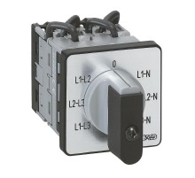 Переключатель электроизмерительных приборов - для вольтметра - PR 12 - 6 контактов - без нейтрали - крепление на дверце  014653  Legrand