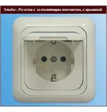 Розетка эльба без з/к кремовая  Э1-02-11  Рувинил