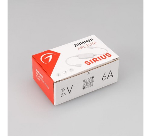 Диммер ARL-SIRIUS-TUYA-DIM-SUF Slim (12-24V, 1x6A, 2.4G) (Arlight, IP20 Пластик, 3 года)  032346  Arlight