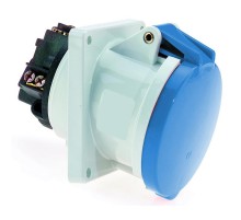 Розетка встраиваемая наклонная 63A 3р(2P+PE) 6h 230V IP44 114х114 12563 I 12563-Bals I Bals