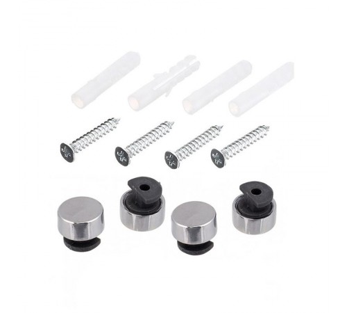 Зеркалодержатель d28мм пласт. хром (4 шт) - пакет   127534  Tech-KREP