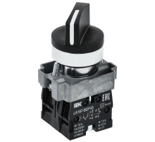Переключатель LA167-BDF45 2 полож. 1з+1р черный  BSW20-BDF45-3-24-67-2-K02  IEK