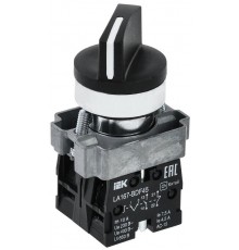 Переключатель LA167-BDF45 2 полож. 1з+1р черный  BSW20-BDF45-3-24-67-2-K02  IEK