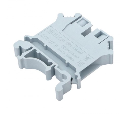 Клеммная колодка винтовая 6 UT серая  scr-ut-6-g  EKF