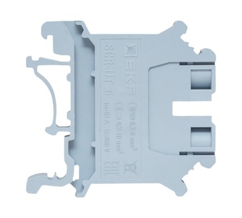 Клеммная колодка винтовая 6 UT серая  scr-ut-6-g  EKF