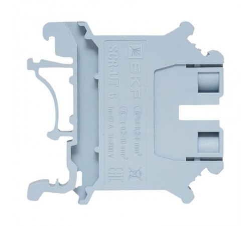 Клеммная колодка винтовая 6 UT серая  scr-ut-6-g  EKF