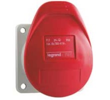 Встраиваемая прямая розетка с уменьшенным фланцем - P17 Tempra Pro - IP 44 - 380/415 В~ - 16 A - 3К+З  057358  Legrand