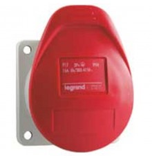 Встраиваемая прямая розетка с уменьшенным фланцем - P17 Tempra Pro - IP 44 - 380/415 В~ - 16 A - 3К+З  057358  Legrand