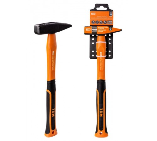 Молоток слесарный, 400 гр, кованый, с усилен. прорезиненной фиберглассовой рукояткой "Алмаз"  SQ1036-0112  TDM