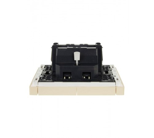 FORTE&PIANO Выключатель 2-клавишный 10А FP405 ваниль  FP-V20-0-10-1-K10  IEK
