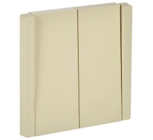 FORTE&PIANO Выключатель 2-клавишный 10А FP405 ваниль  FP-V20-0-10-1-K10  IEK