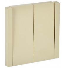 FORTE&PIANO Выключатель 2-клавишный 10А FP405 ваниль  FP-V20-0-10-1-K10  IEK