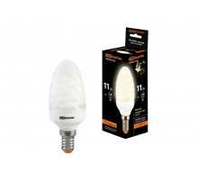 Лампа энергосберегающая КЛЛ 11Вт E14 827 cвеча витая СT (mini)  SQ0323-0138  TDM