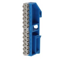 Шина N "Ноль" на DIN-изол ШНИ-6х9-12 никелированная Д-Синий (10/250/9000) NO-222-87-1  Б0044136  ЭРА