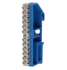 Шина N "Ноль" на DIN-изол ШНИ-6х9-12 никелированная Д-Синий (10/250/9000) NO-222-87-1  Б0044136  ЭРА