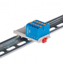 Блок распределительный с верт. адаптером на рейки  15/35мм, зажим push-in, 10  подкл. 2,5 кв.мм, синий  DTP1-010-04SPUB-V  DKC