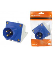 Вилка 513 стационарная 2Р+РЕ 16А 220В IP44   SQ0605-0011  TDM