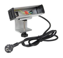 Встраиваемый настольный розеточный блок для крепления к столу, 8 модулей, C-Line, металлик  cl-vnbco-8-s  EKF