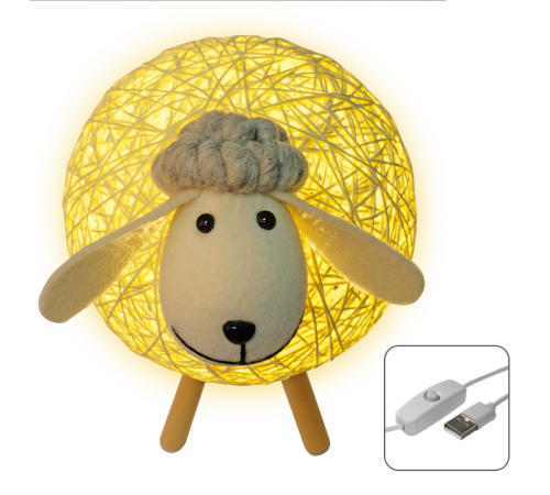 СВЕТИЛЬНИК JAZZway Настольный LAMB-USB арт.5038110